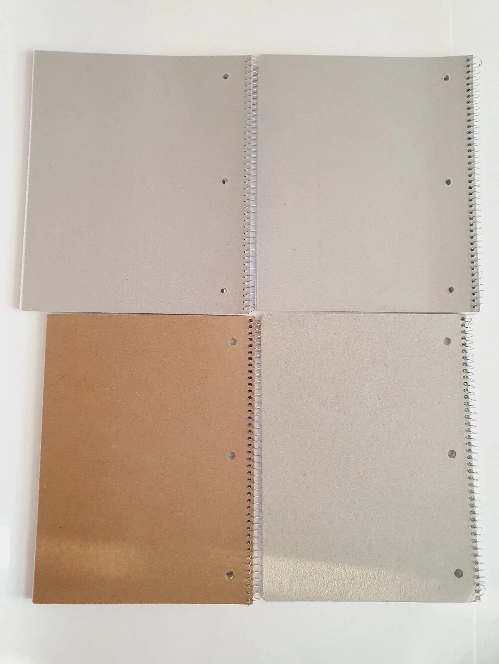 4 Pack Assorted 1 Subject Wide & College Ruled Solid Spiral Notebook